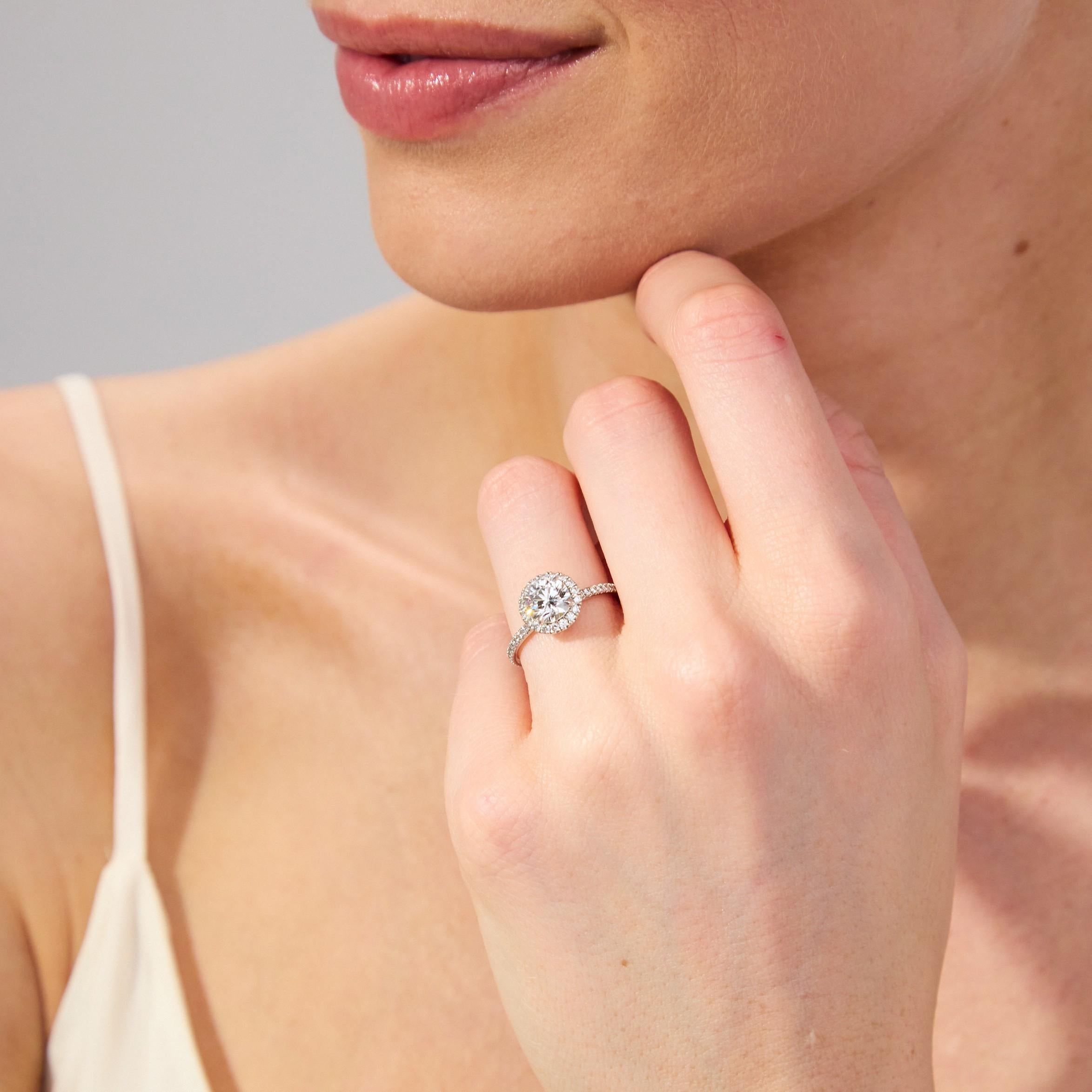 Harry Winston 1.18cts Bague de fiançailles diamant brillant GIA E VVS1 Triple Ex en vente 5