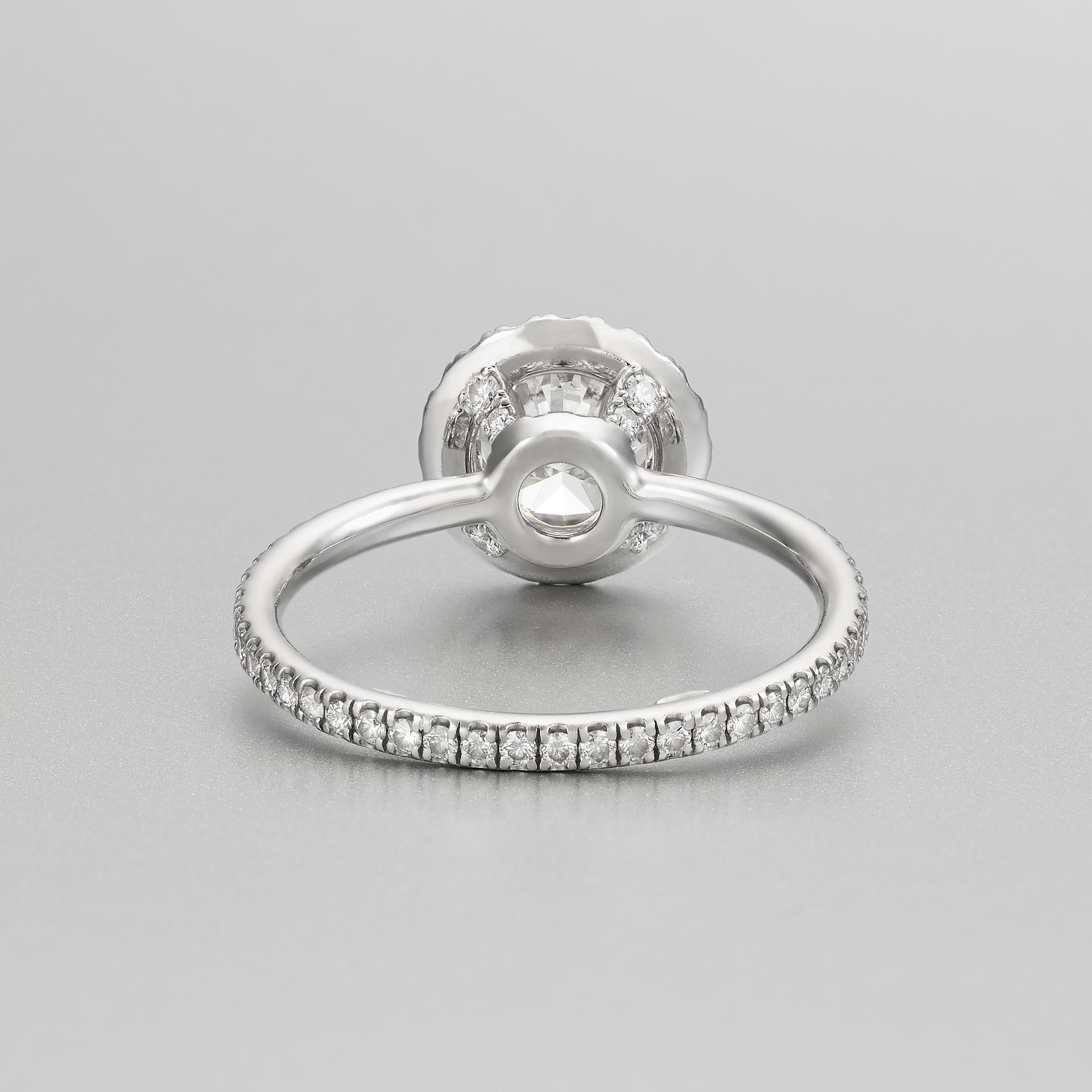 Harry Winston 1.18cts Bague de fiançailles diamant brillant GIA E VVS1 Triple Ex en vente 1