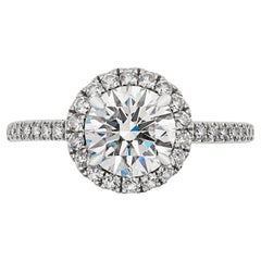 Harry Winston 1.18cts Brilliant Diamond Engagement Ring GIA E VVS1 Triple Ex