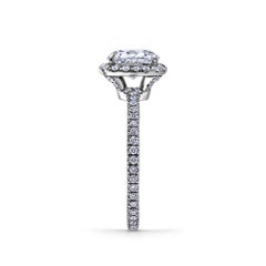 Harry Winston 1.28 Carat Cushion Cut Diamond Platinum Engagement Ring