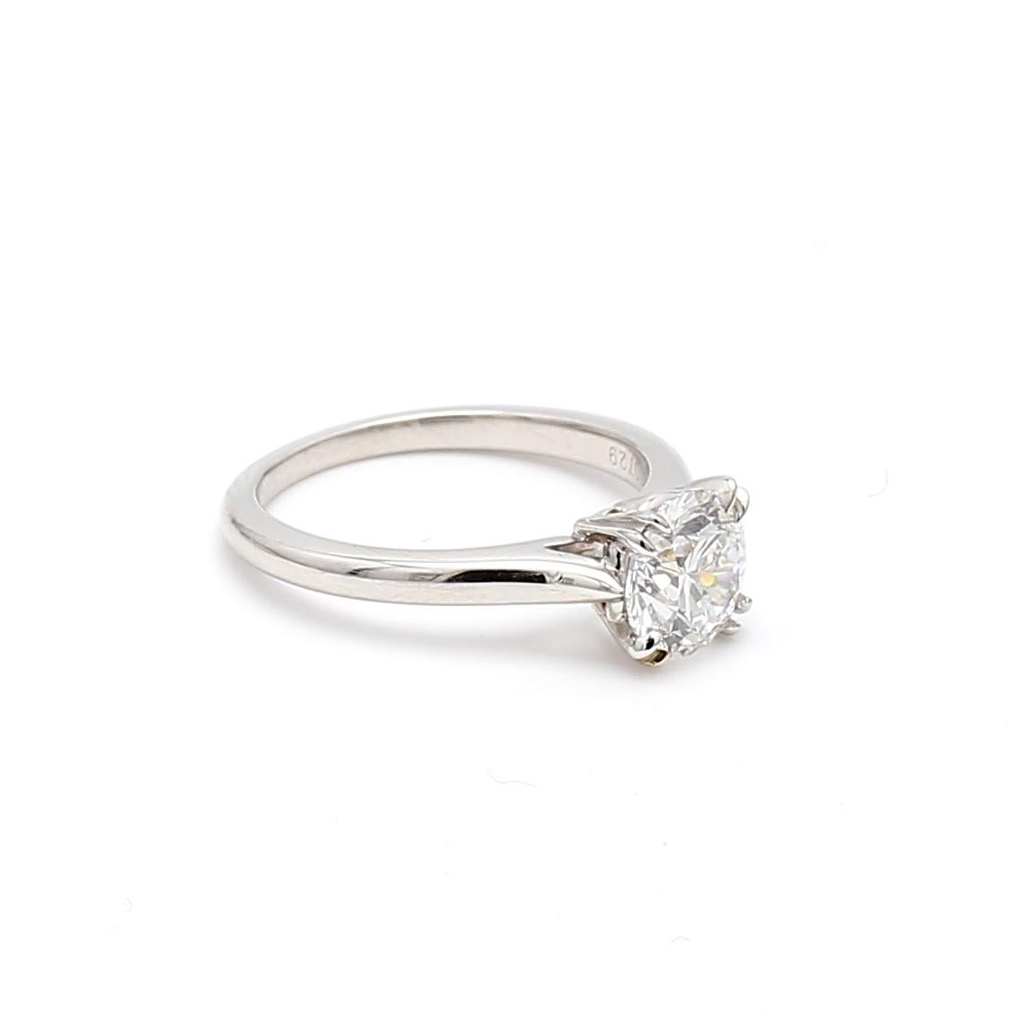Harry Winston 1.32 Carat Round Brilliant D VVS1 Diamond Platinum Engagement Ring 1