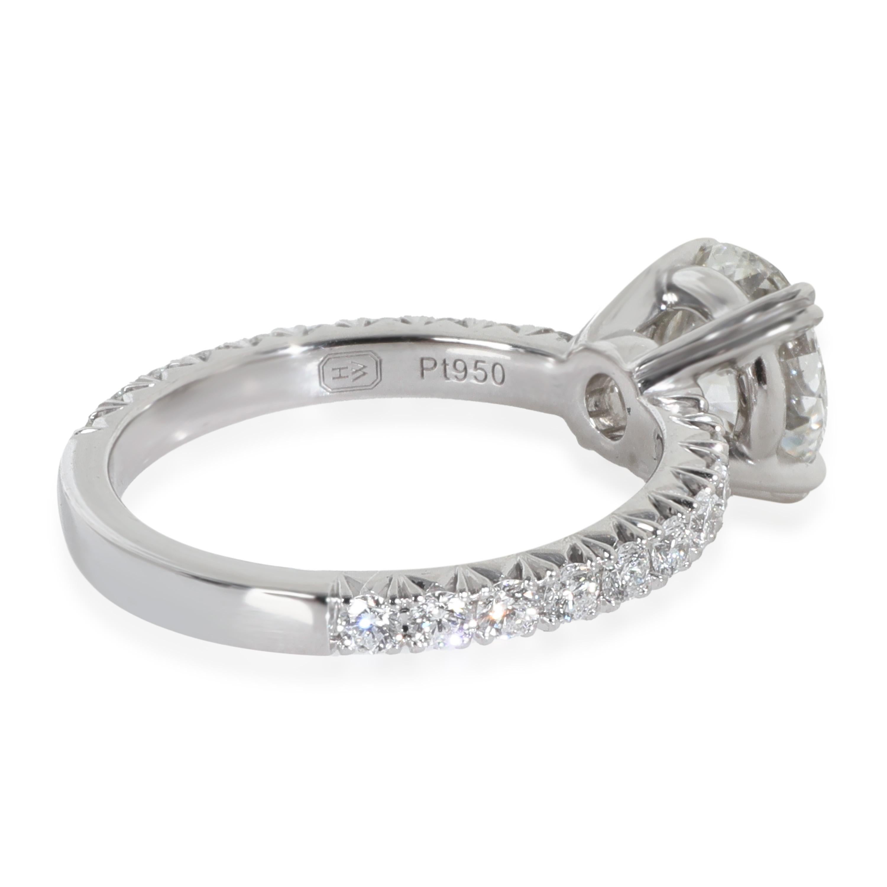 Taglio rotondo Anello di fidanzamento Harry Winston da 1,75 ct con Brilliante rotondo in vendita