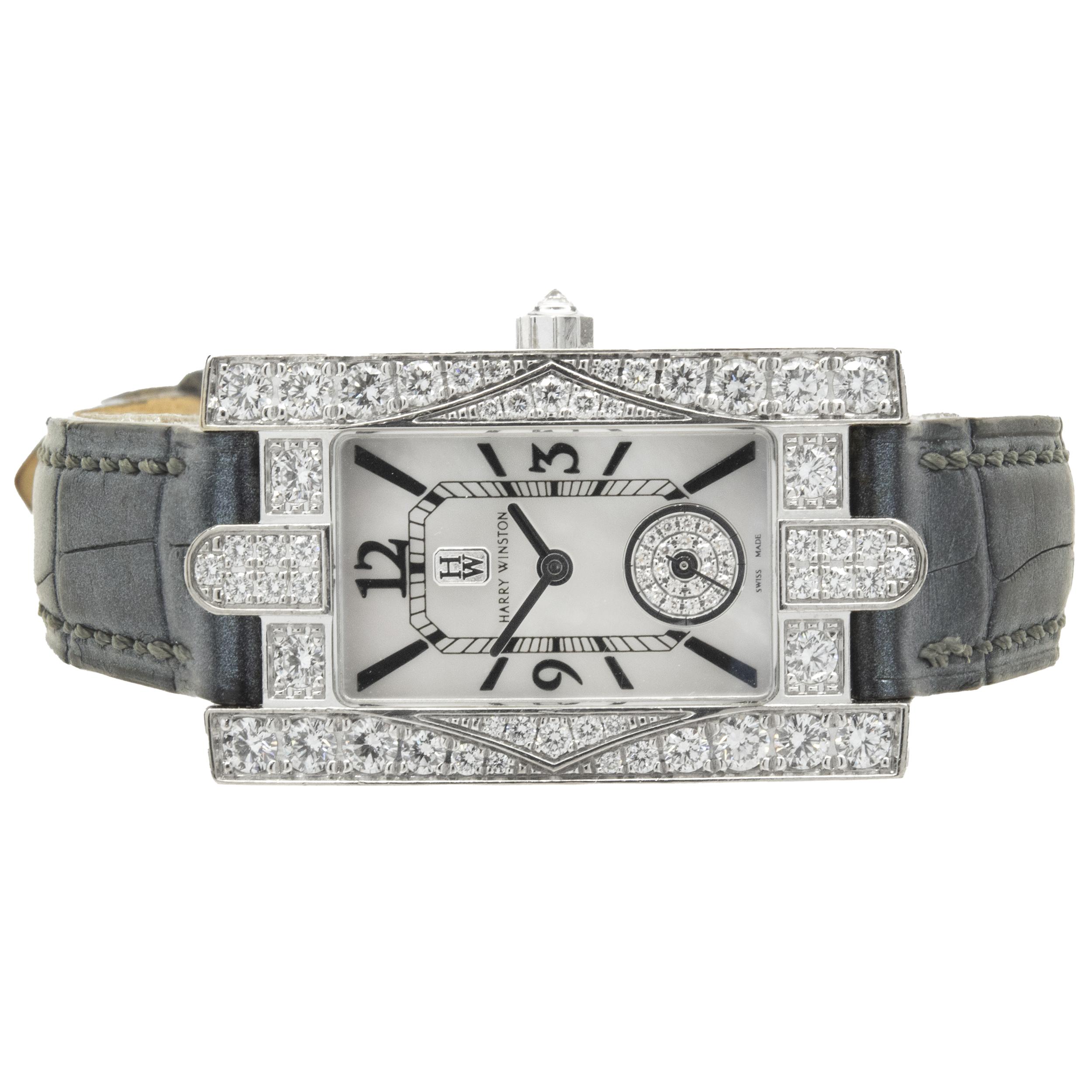 Movement: quartz
Function: hours, minutes, seconds 
Dial: mother of pearl diamond dial
Serial # No. 4XXX
Reference # AVEQHM21WW231
Measurement: watch will fit up to a 7-inch wrist

Complete with box, no papers
Guaranteed to be authentic by seller.
