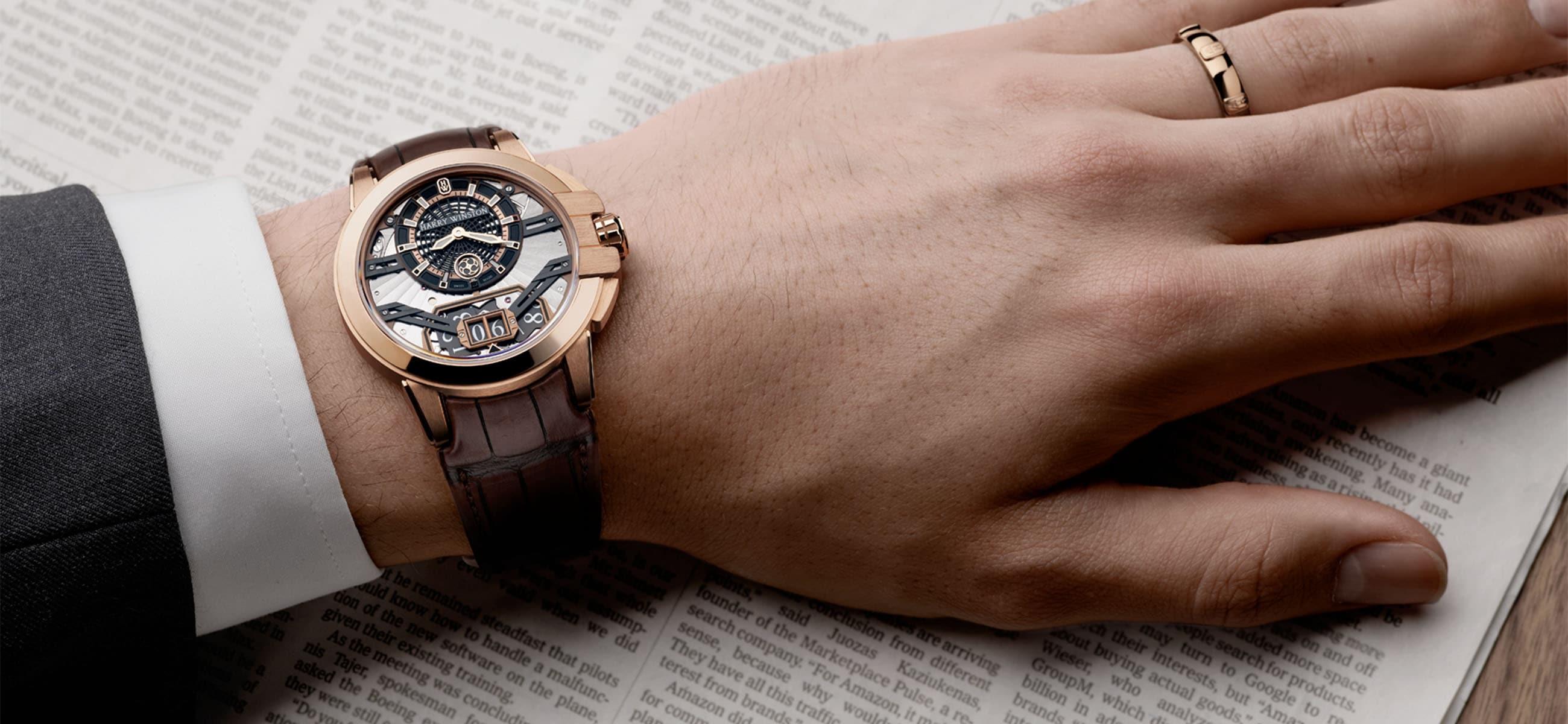 HARRY WINSTON 18K Rose Gold OCEAN BIG DATE 42MM Automatic Watch 3