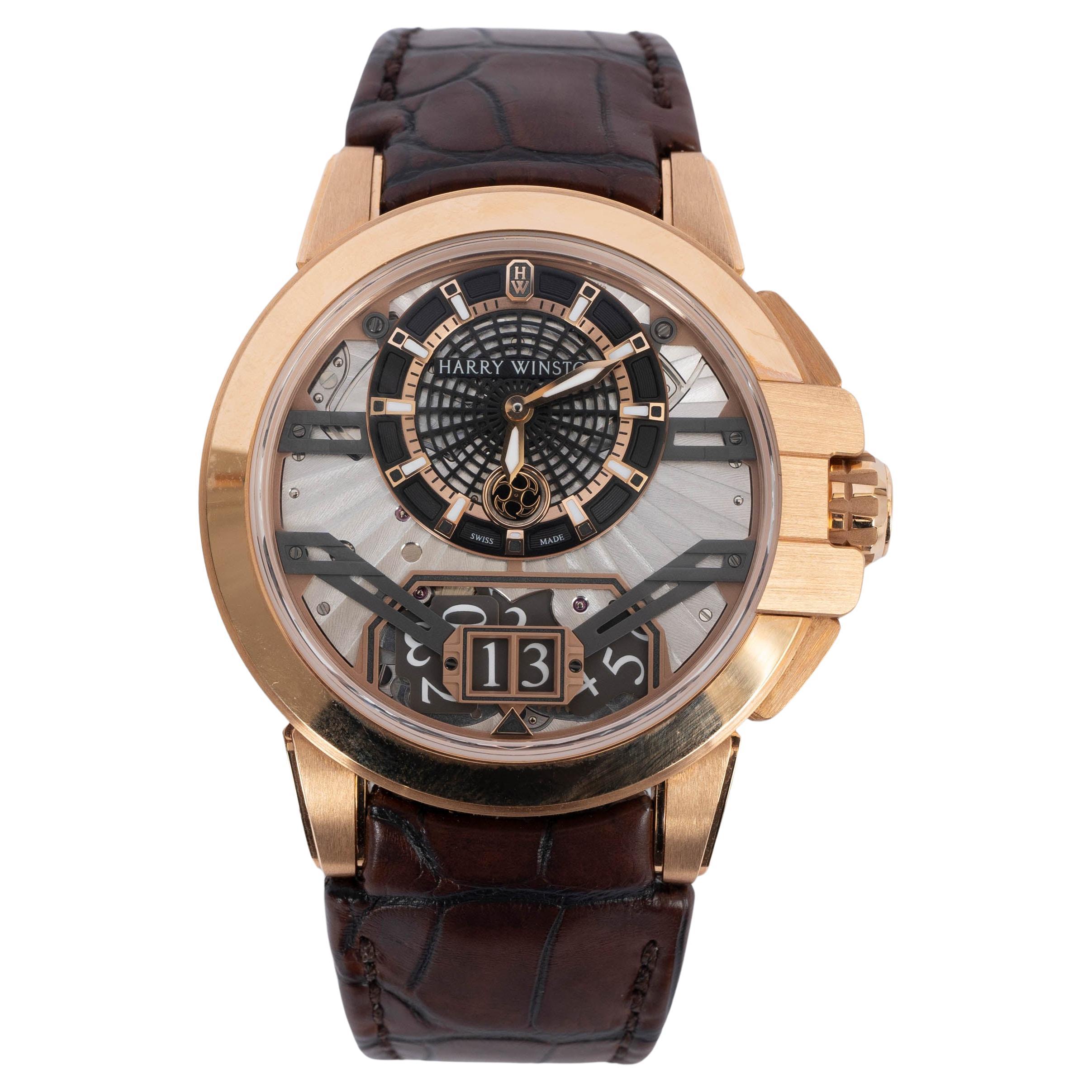 HARRY WINSTON 18K Rose Gold OCEAN BIG DATE 42MM Automatic Watch