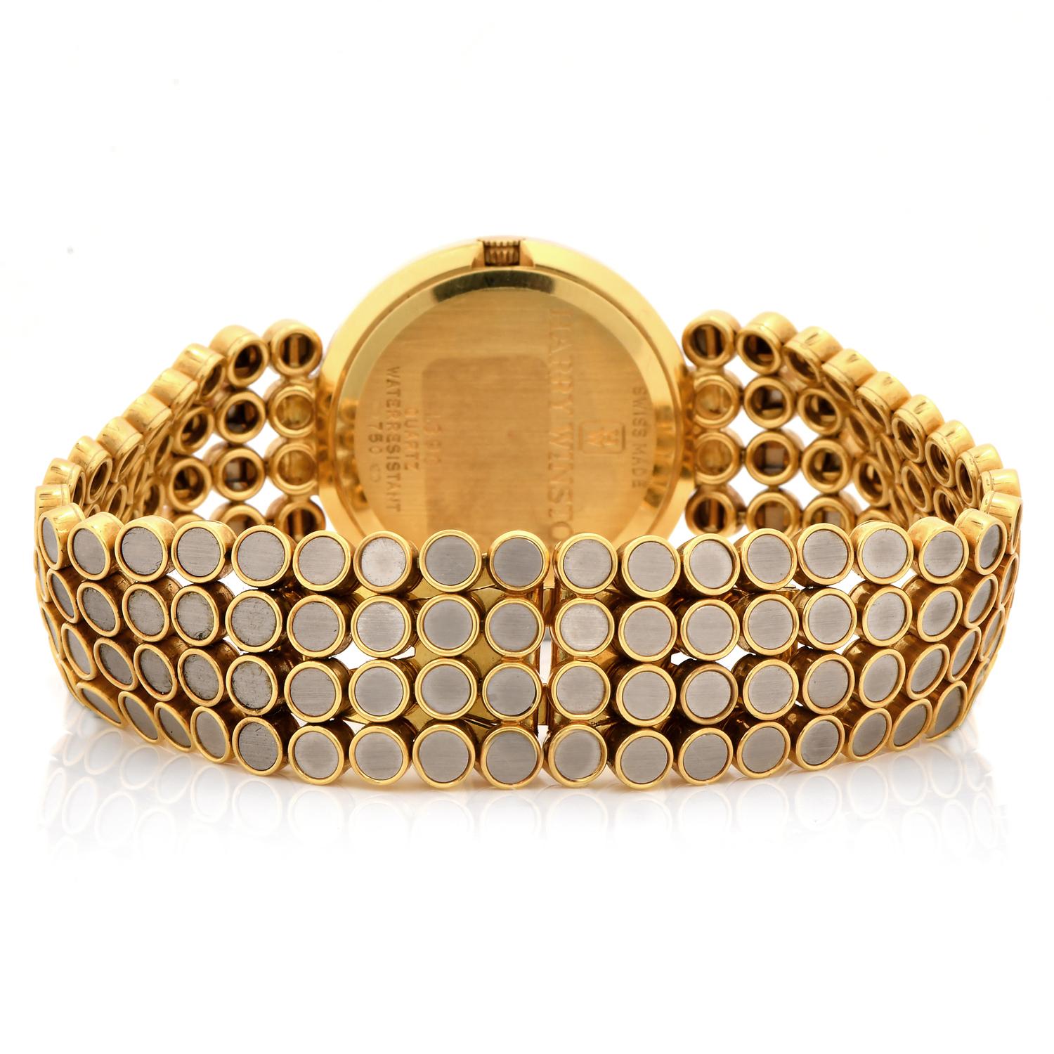 Harry Winston: 18 Karat zweifarbiges Gold  Damen-Quarz-Uhr Ref 1390 2