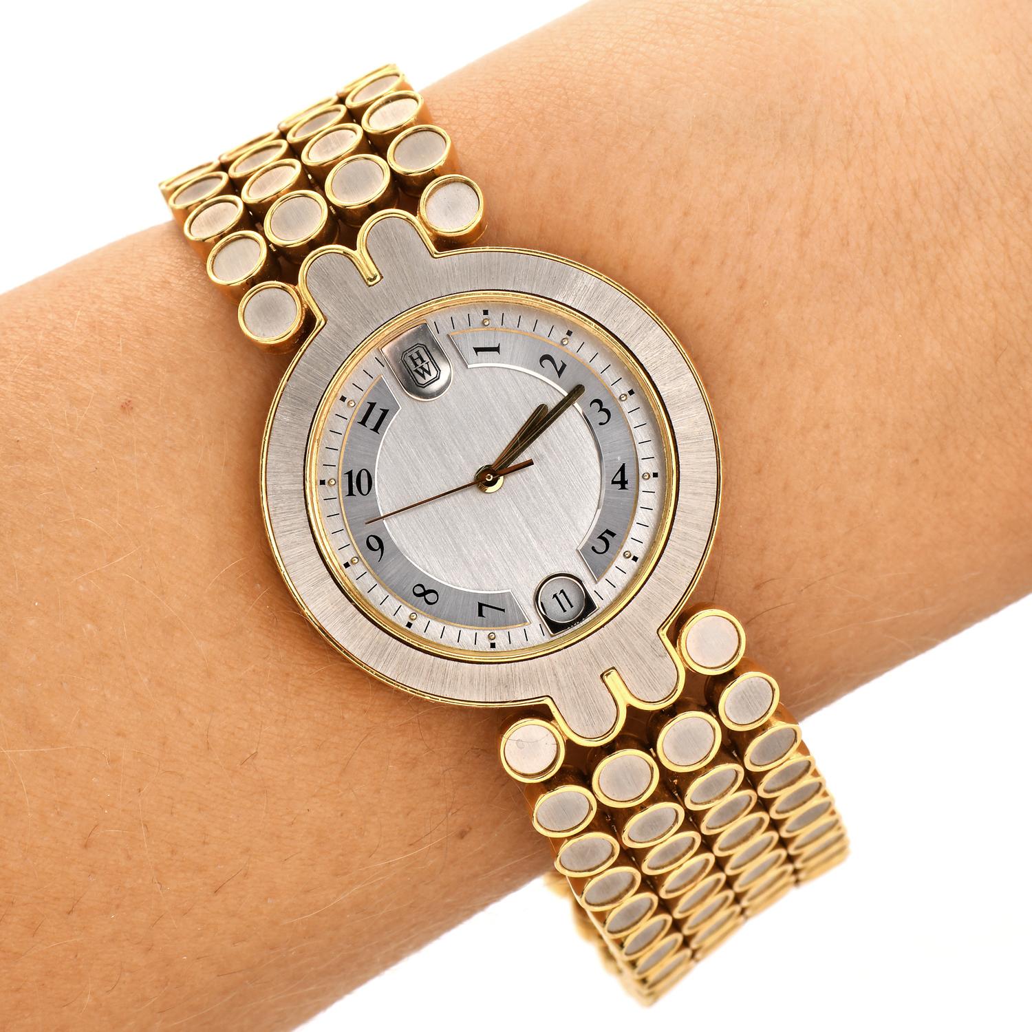 Harry Winston: 18 Karat zweifarbiges Gold  Damen-Quarz-Uhr Ref 1390 4