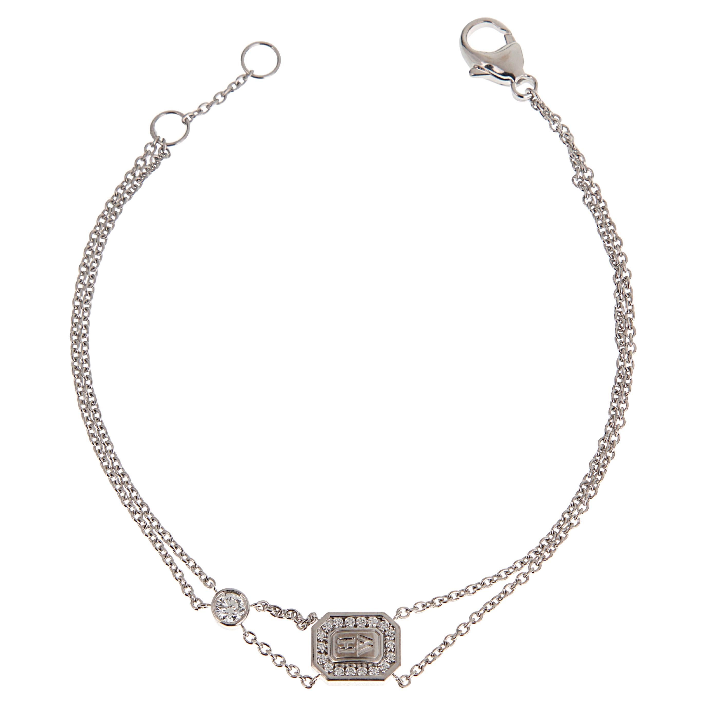Harry Winston 18k White Gold Diamond Chain Bracelet