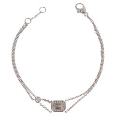 Harry Winston 18k White Gold Diamond Chain Bracelet