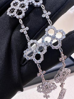 Harry Winston 18k White Gold Diamond "Loop" Open Motif 13-Flower Necklace