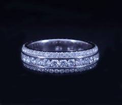 Harry Winston, bague en or blanc 18 carats avec diamants, taille 8