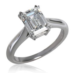 Harry Winston 1,91 ct Smaragd Diamant Solitär Verlobungsring