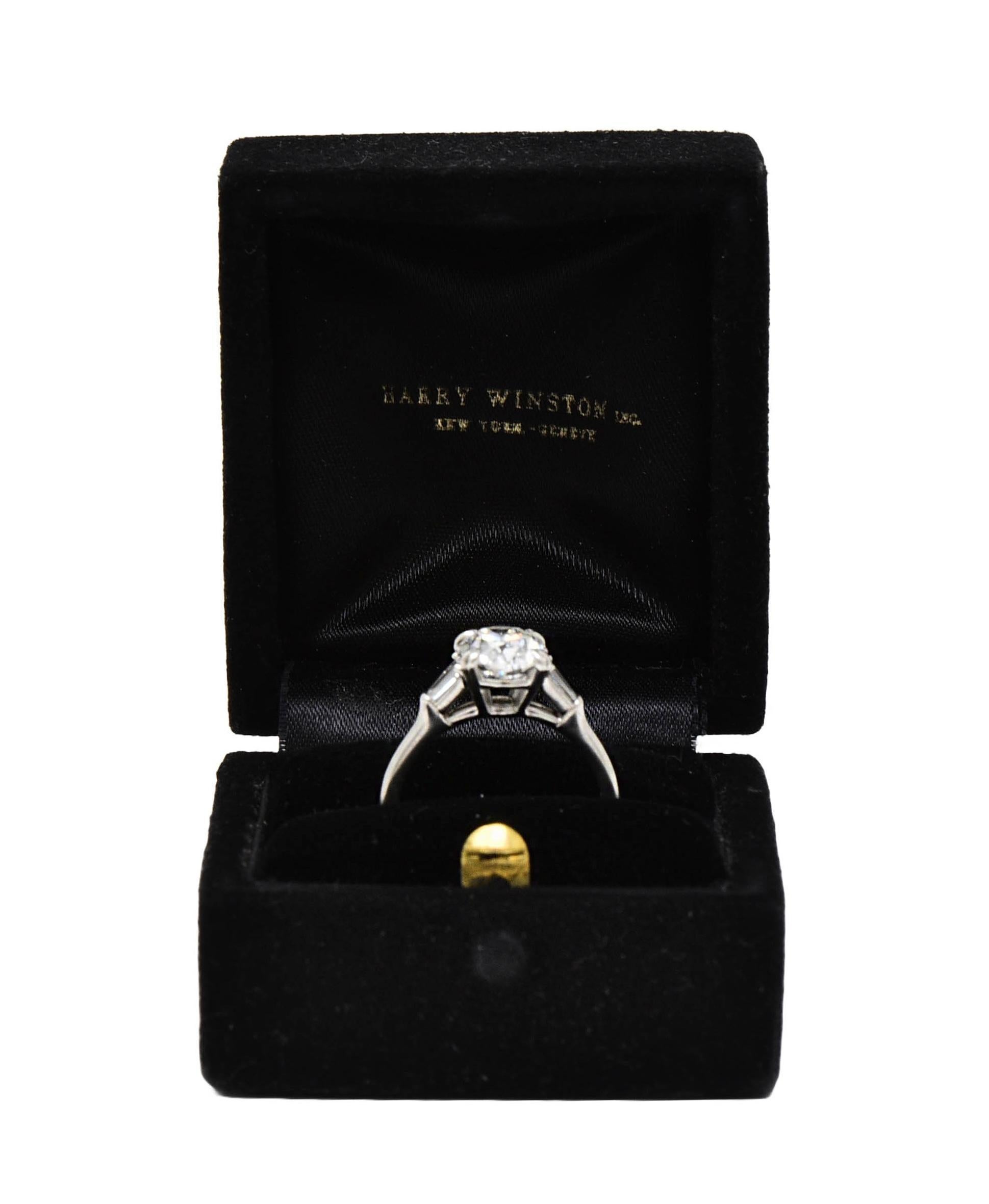 Harry Winston 1978 2.34 CTW Oval Cut Diamond Platinum Vintage Engagement Ring 10