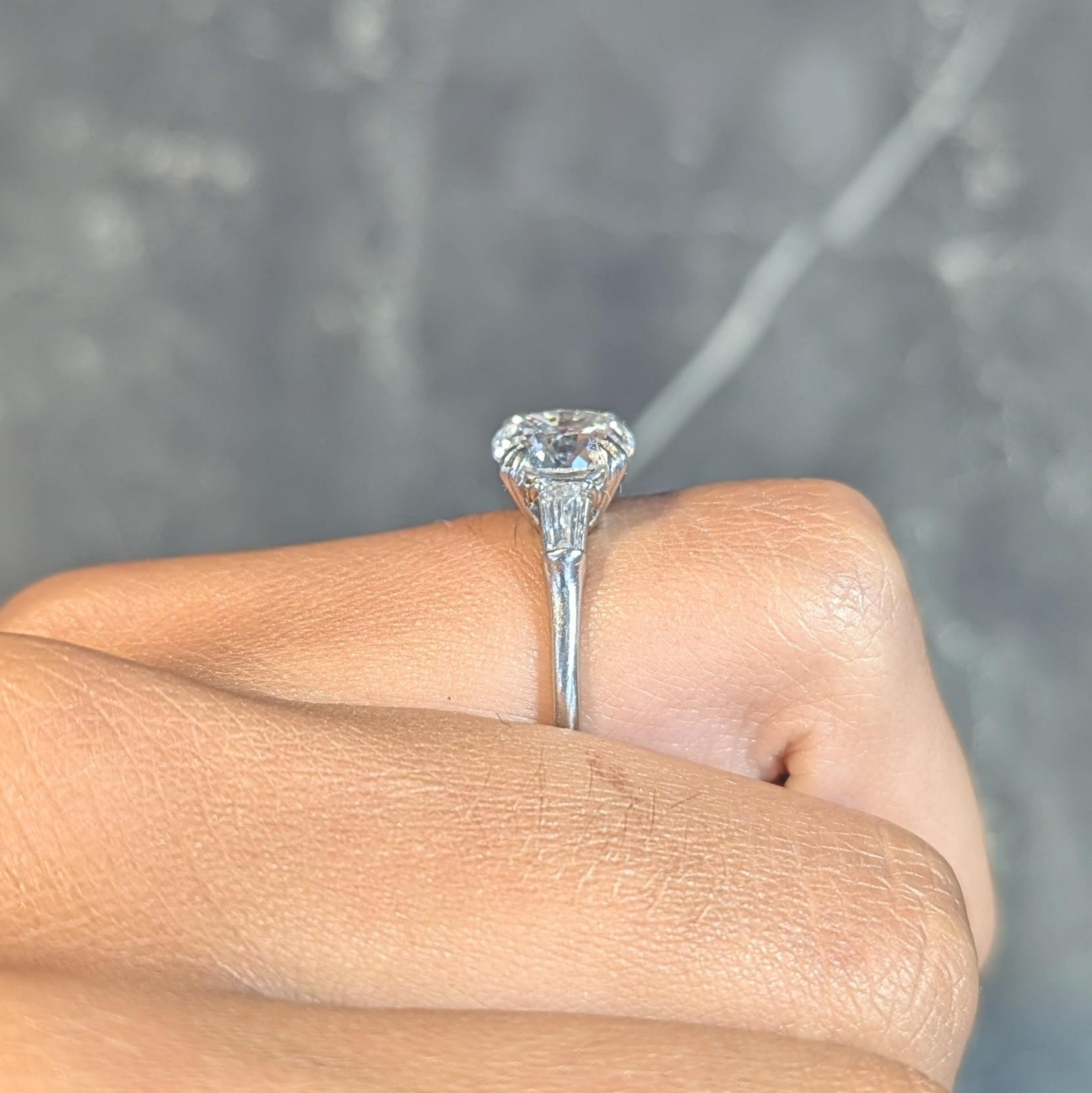 Harry Winston 1978 2.34 CTW Oval Cut Diamond Platinum Vintage Engagement Ring 12