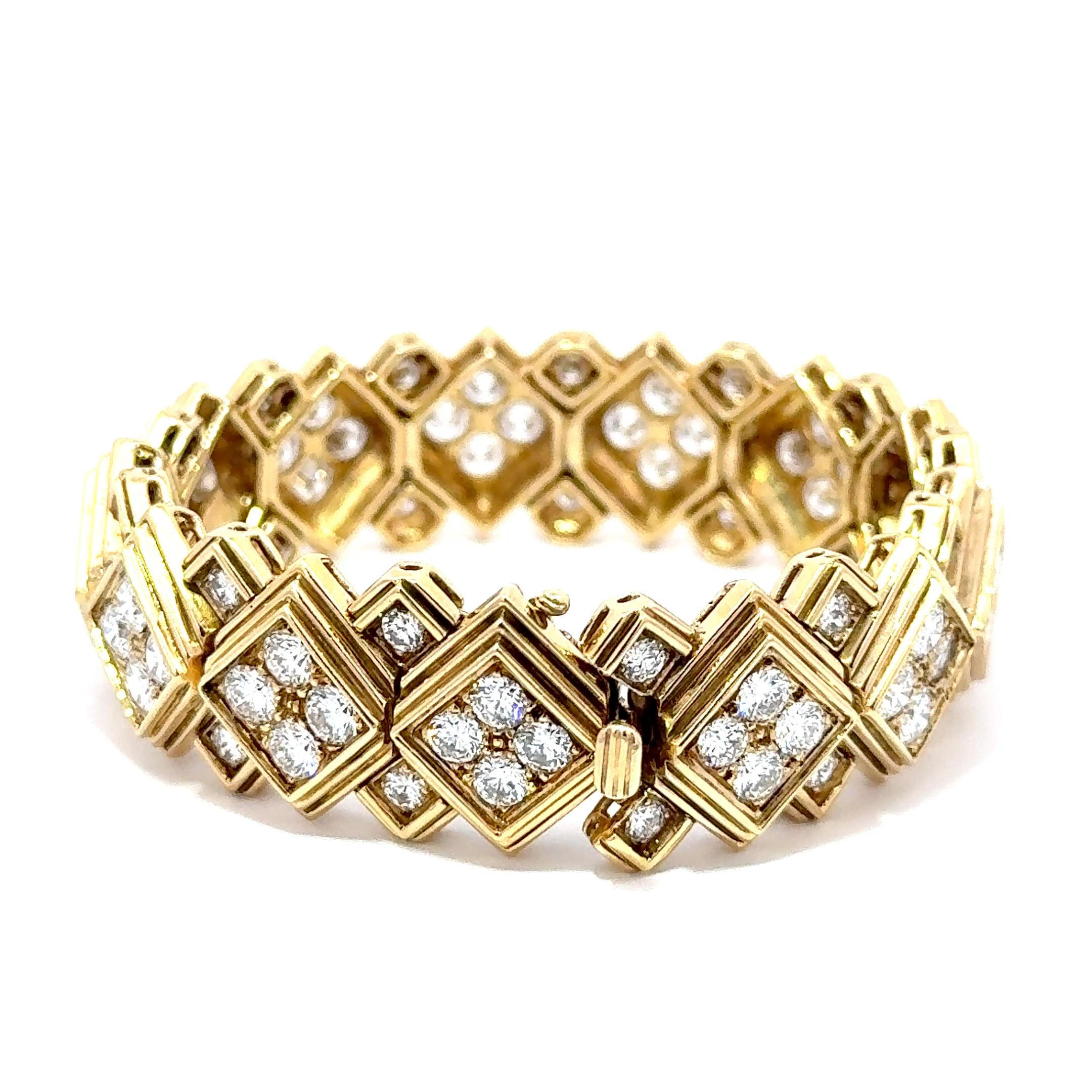 Harry Winston 20ctw Diamant-Armband 18K Gelbgold für Damen oder Herren im Angebot