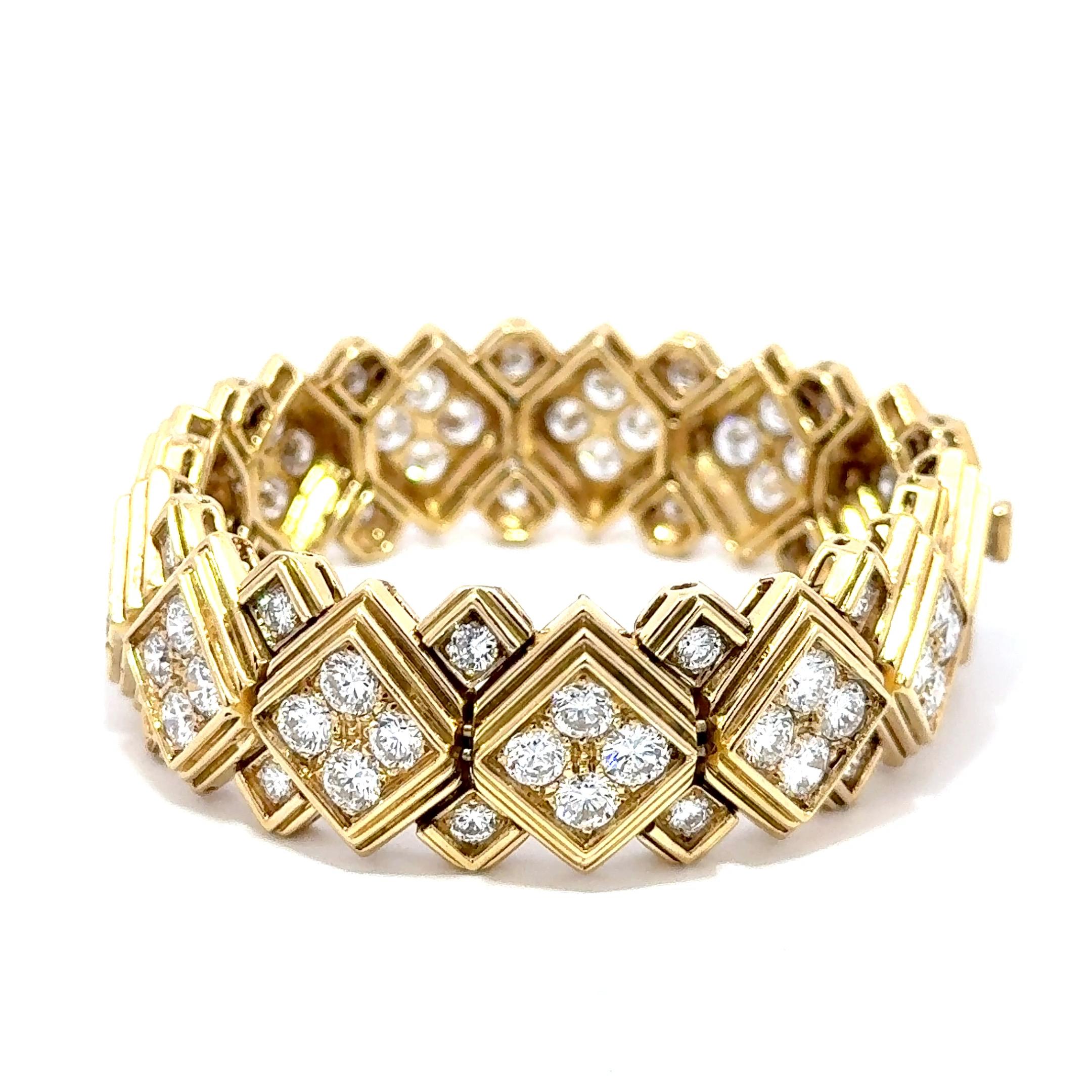 Harry Winston 20ctw Diamant-Armband 18K Gelbgold im Angebot 1
