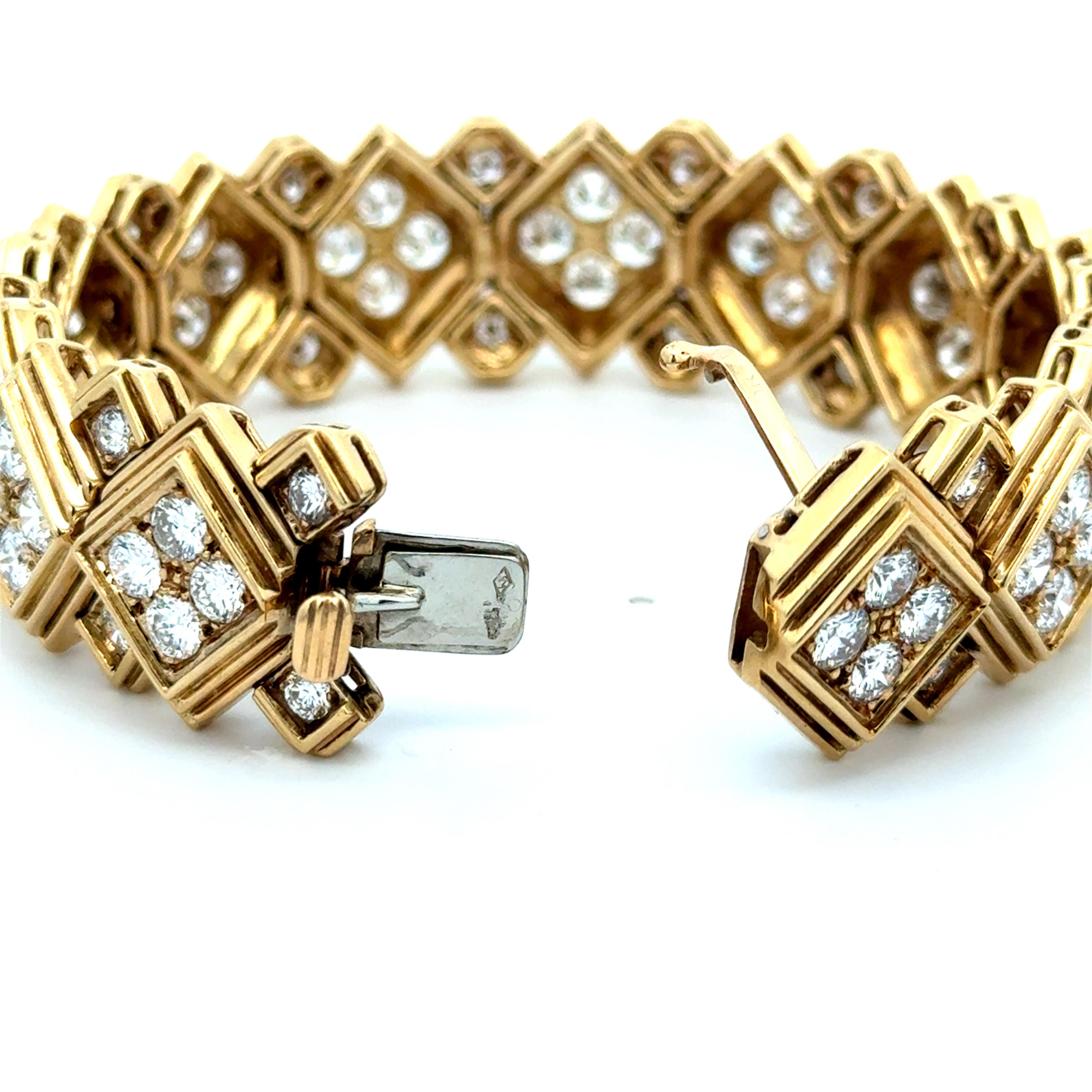 Harry Winston 20ctw Diamant-Armband 18K Gelbgold im Angebot 2