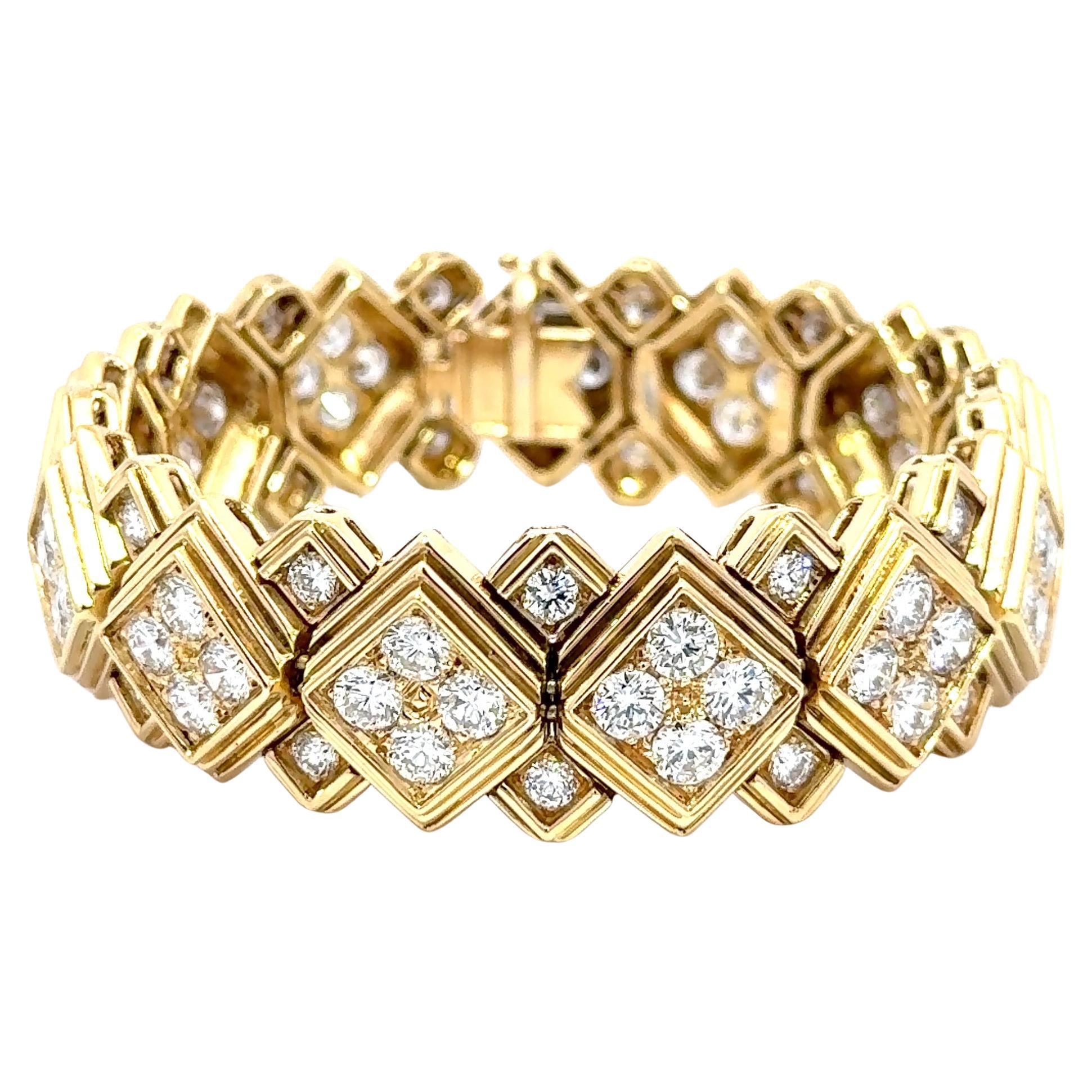 Harry Winston 20ctw Diamant-Armband 18K Gelbgold im Angebot