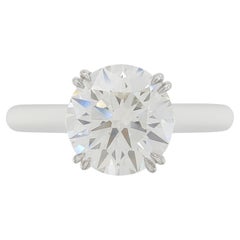 Harry Winston 2,34 Karat runder Brillant Diamant Platin Verlobungsring