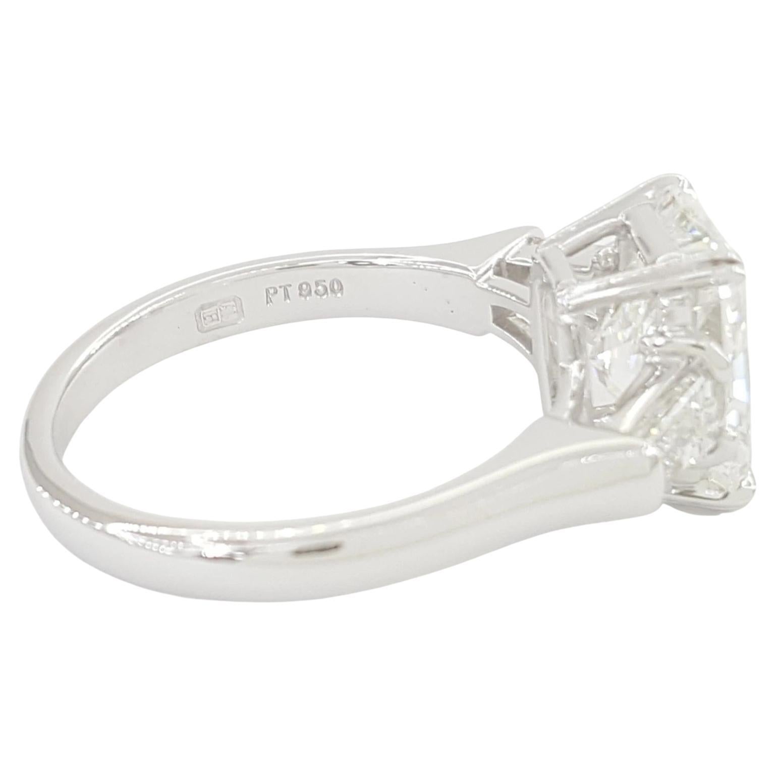 Harry Winston 2,58 Karat Diamant Platin Verlobungsring mit Strahlenschliff im Zustand „Neu“ im Angebot in Chicago, IL