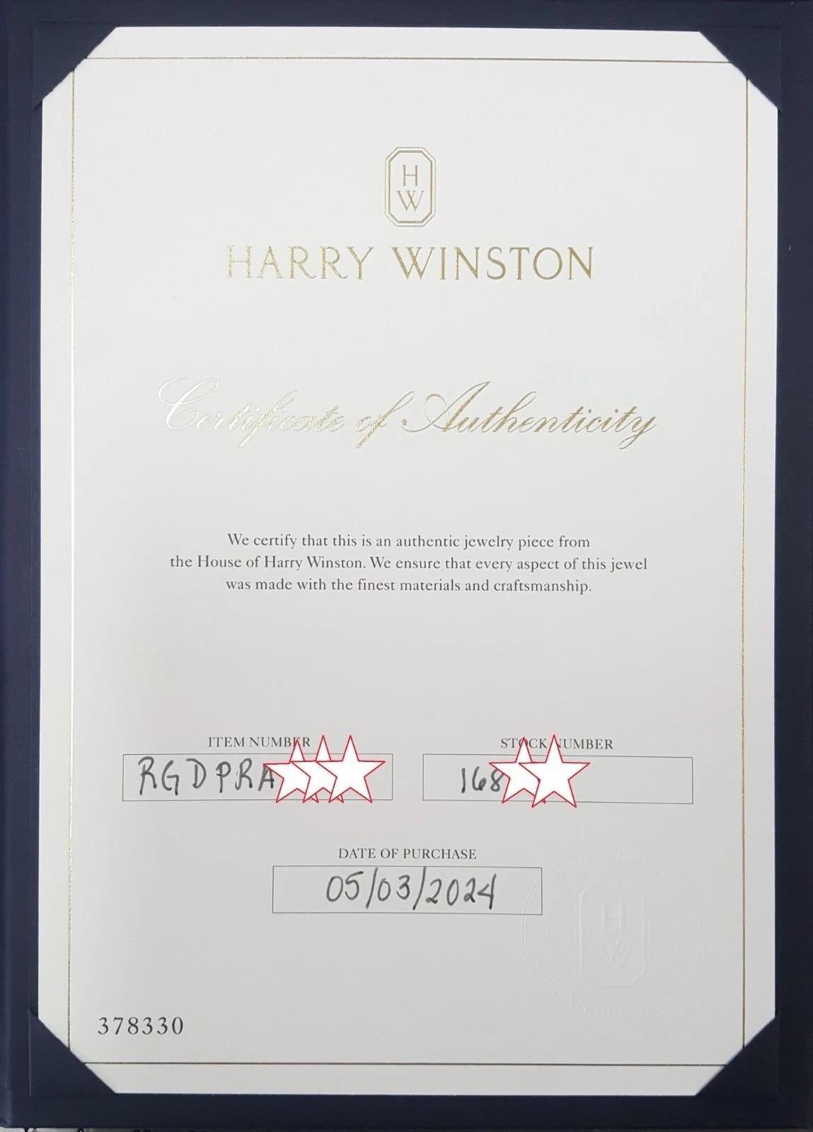 Harry Winston 2,58 Karat Diamant Platin Verlobungsring mit Strahlenschliff im Angebot 3