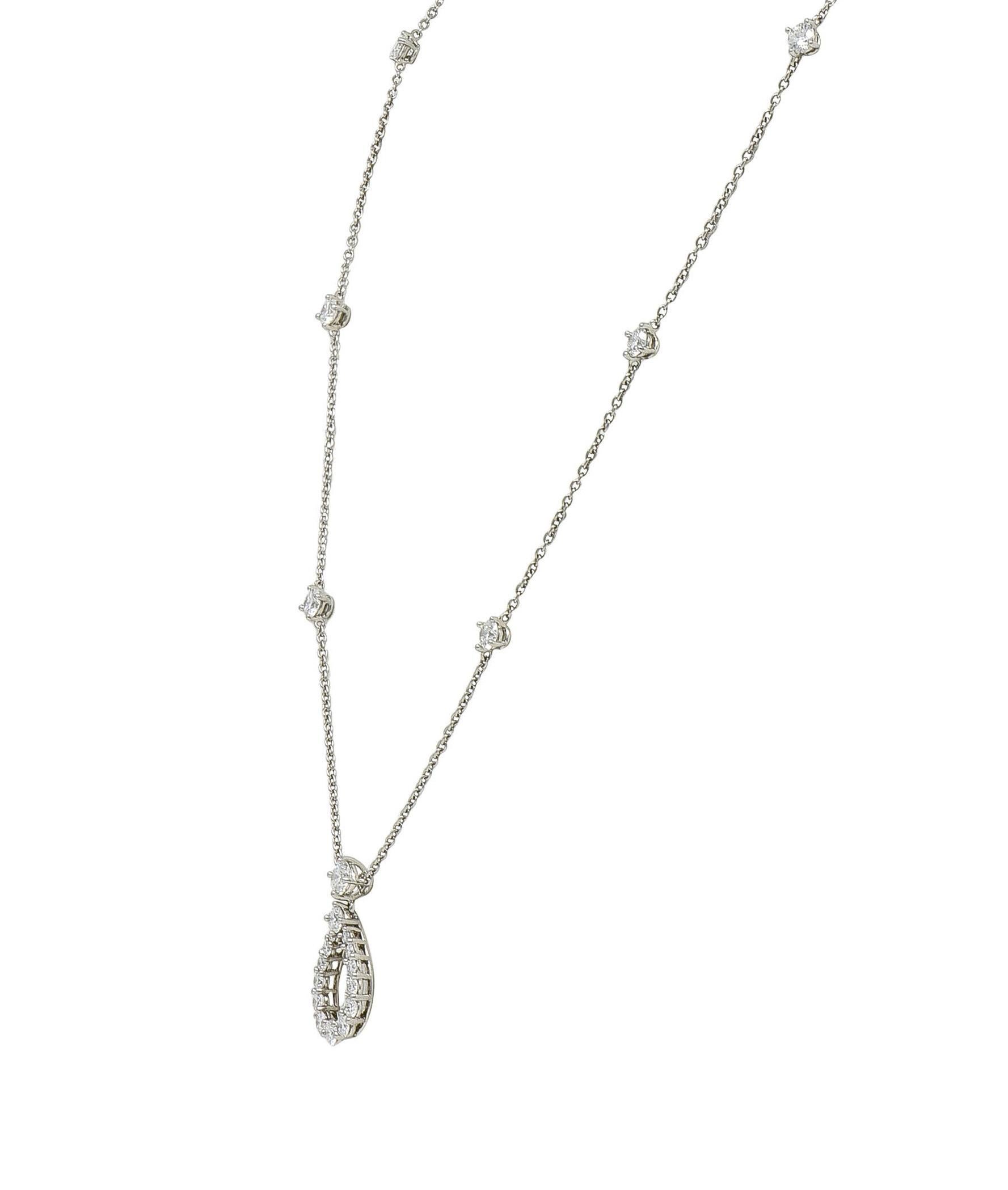 Harry Winston - Collana contemporanea con diamanti in platino da 2,65 CTW - Looping Station In condizioni ottime in vendita a Philadelphia, PA