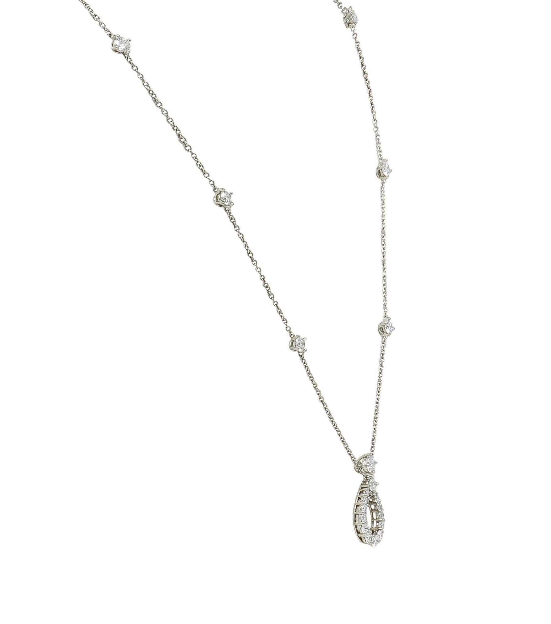 Harry Winston - Collana contemporanea con diamanti in platino da 2,65 CTW - Looping Station in vendita 2