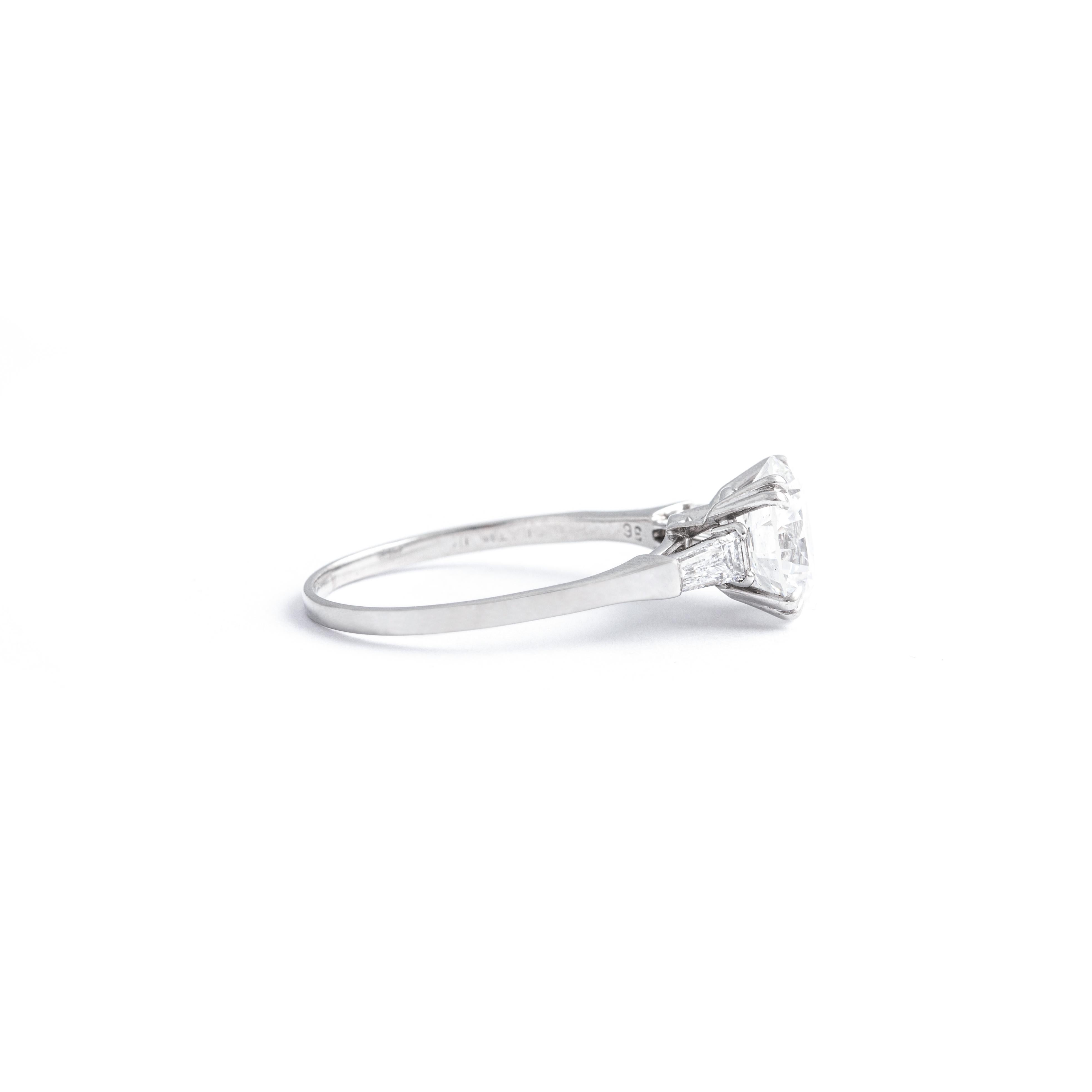 Harry Winston 2,88 Karat E VS1 runder Diamant Solitär-Ring (Rundschliff) im Angebot