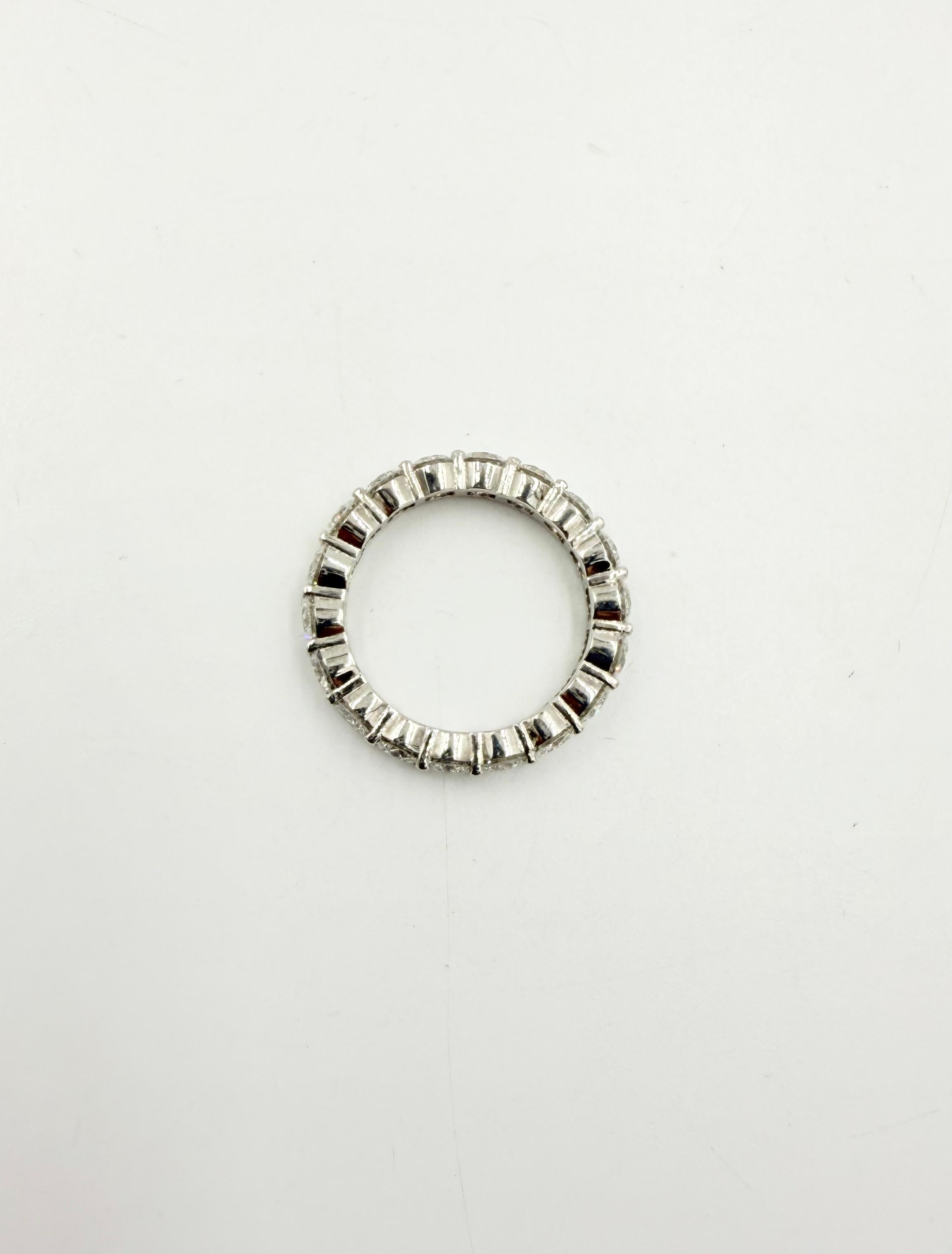 Harry Winston 3 CTW Round Brilliant Diamond Platinum Eternity Band Ring Size 6 For Sale 3