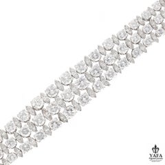 Bracciale con diamanti a 3 file di Harry Winston