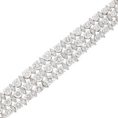 HARRY WINSTON 3 Row Diamond Bracelet