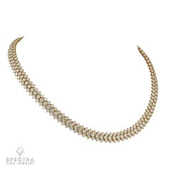 Harry Winston 33.39 cts. Diamond Necklace in 18k Yellow Gold