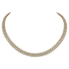 Harry Winston 33.39 cts. Diamond Necklace in 18k Yellow Gold
