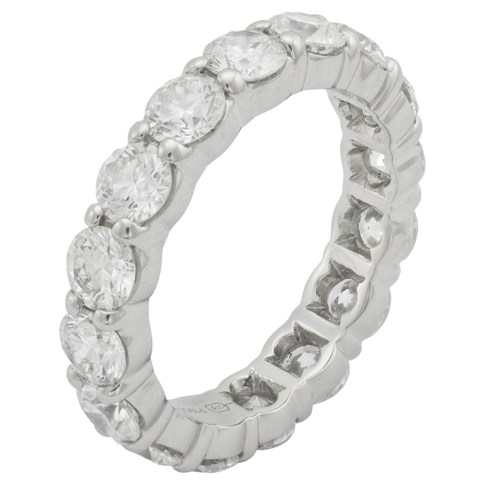 Harry Winston 3,68 Karat runder Brillantschliff Diamant Platin Ewigkeitsring