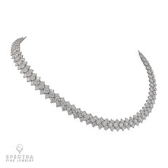 Harry Winston 44.50ct Round Diamond Rivière Necklace, Signed Jacques Timey