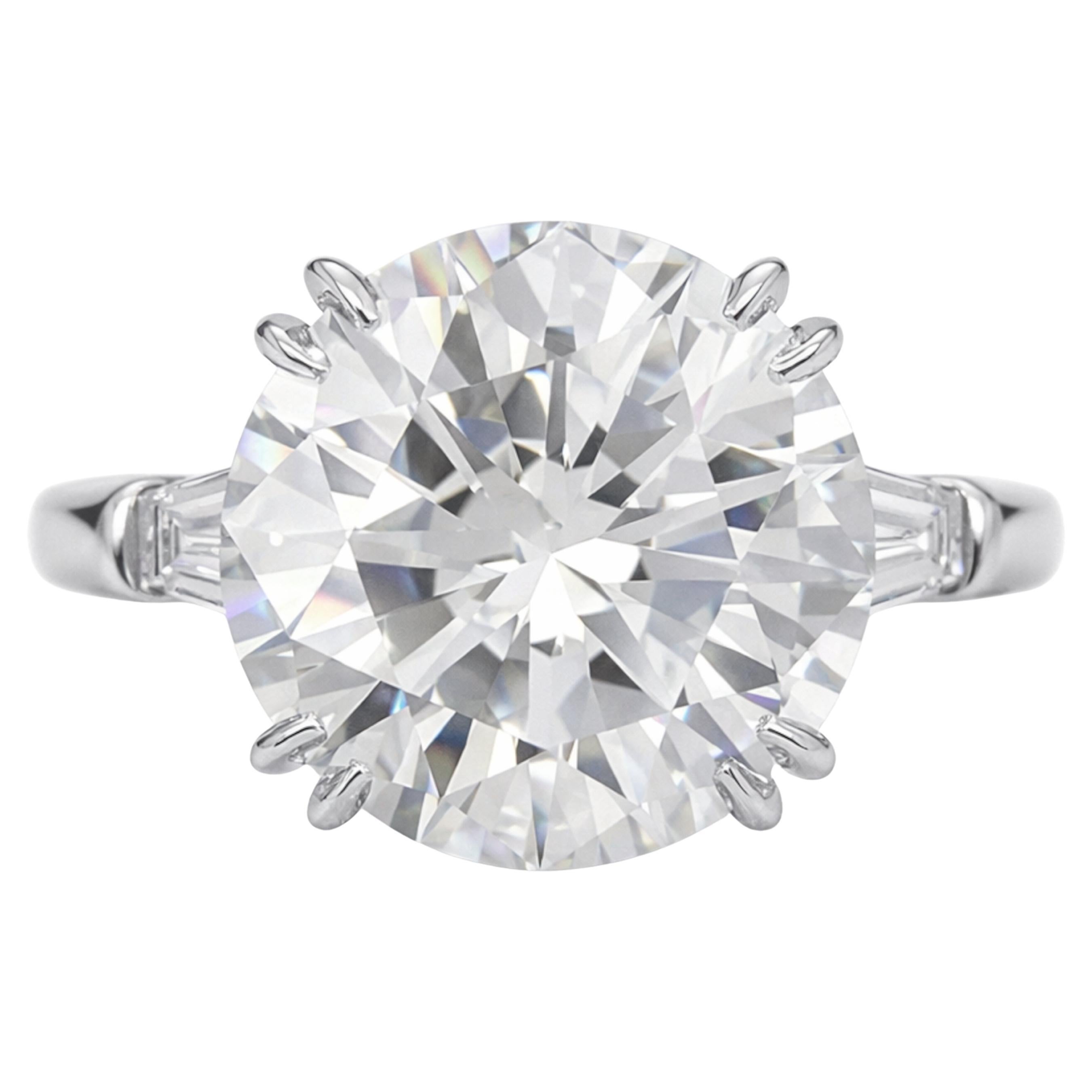 HARRY WINSTON 4.49 Carat Investment Round Brilliant Cut Diamond Ring in vendita