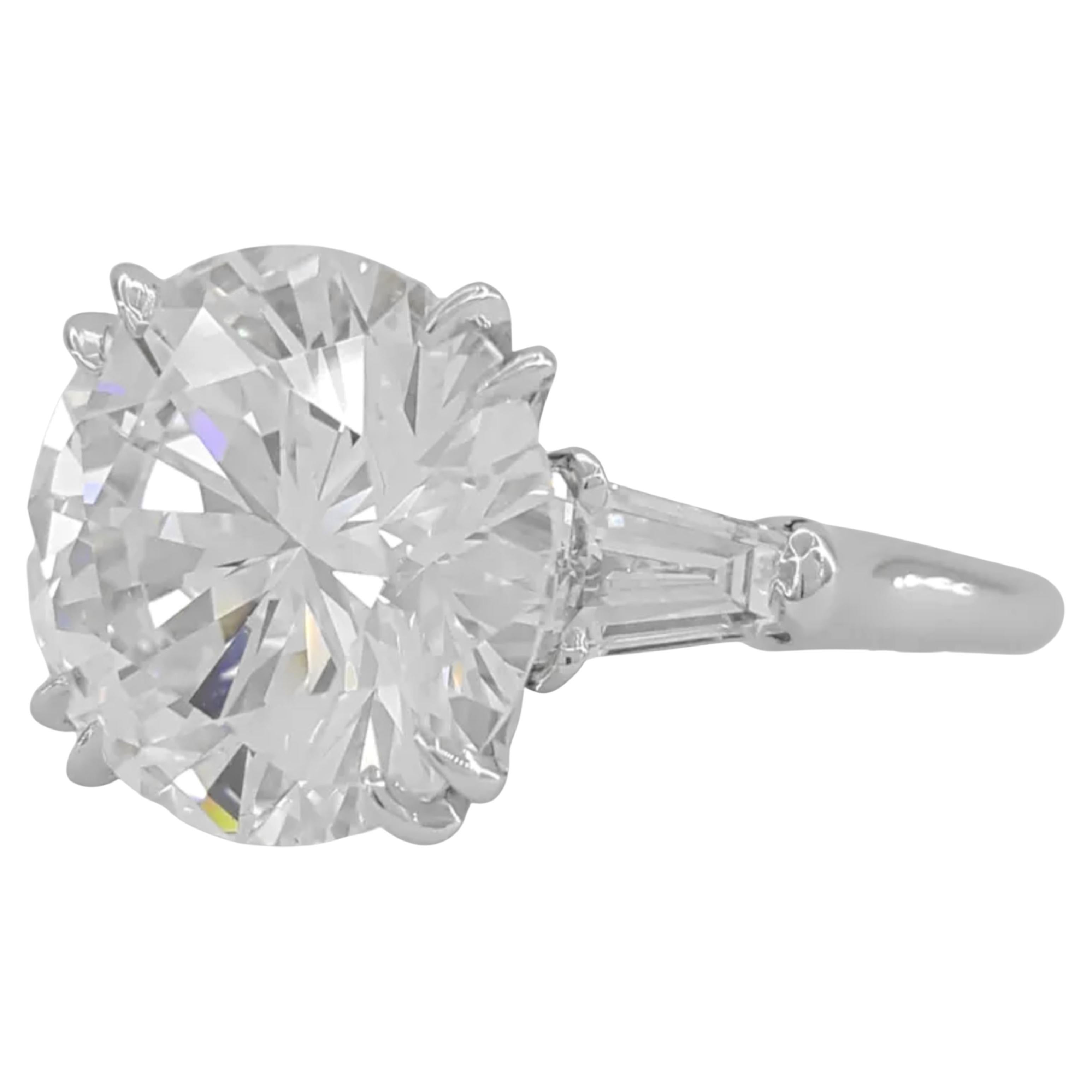 Harry Winston 4.49 Ct. Round Diamond Ring In Excellent Condition For Sale In Chicago, IL