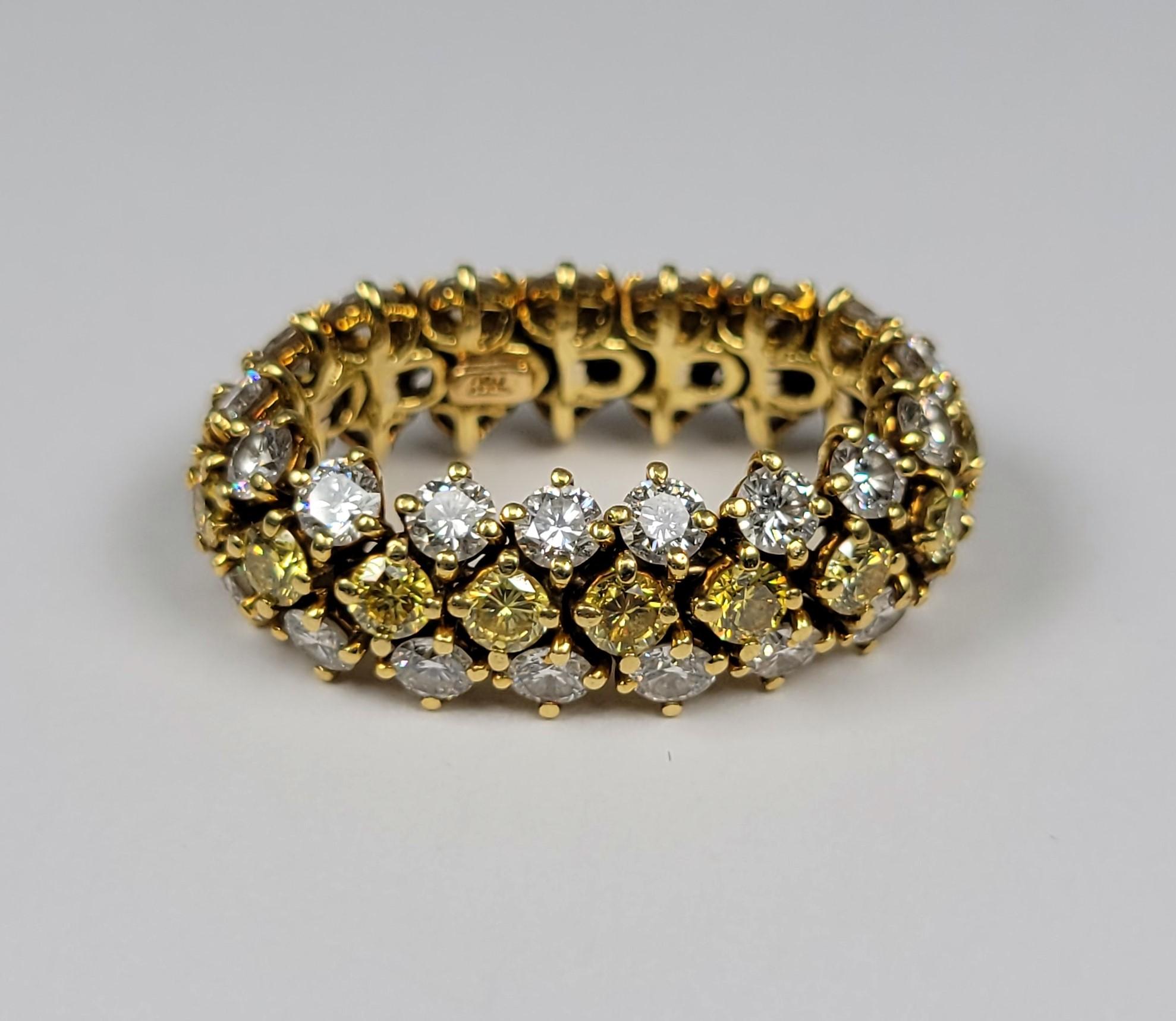 Round Cut Harry Winston 4.50 Carat Flexible Diamond Ring