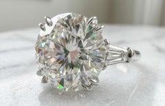 Harry Winston Bague de fiançailles en platine avec diamant rond brillant de 4.50 carats