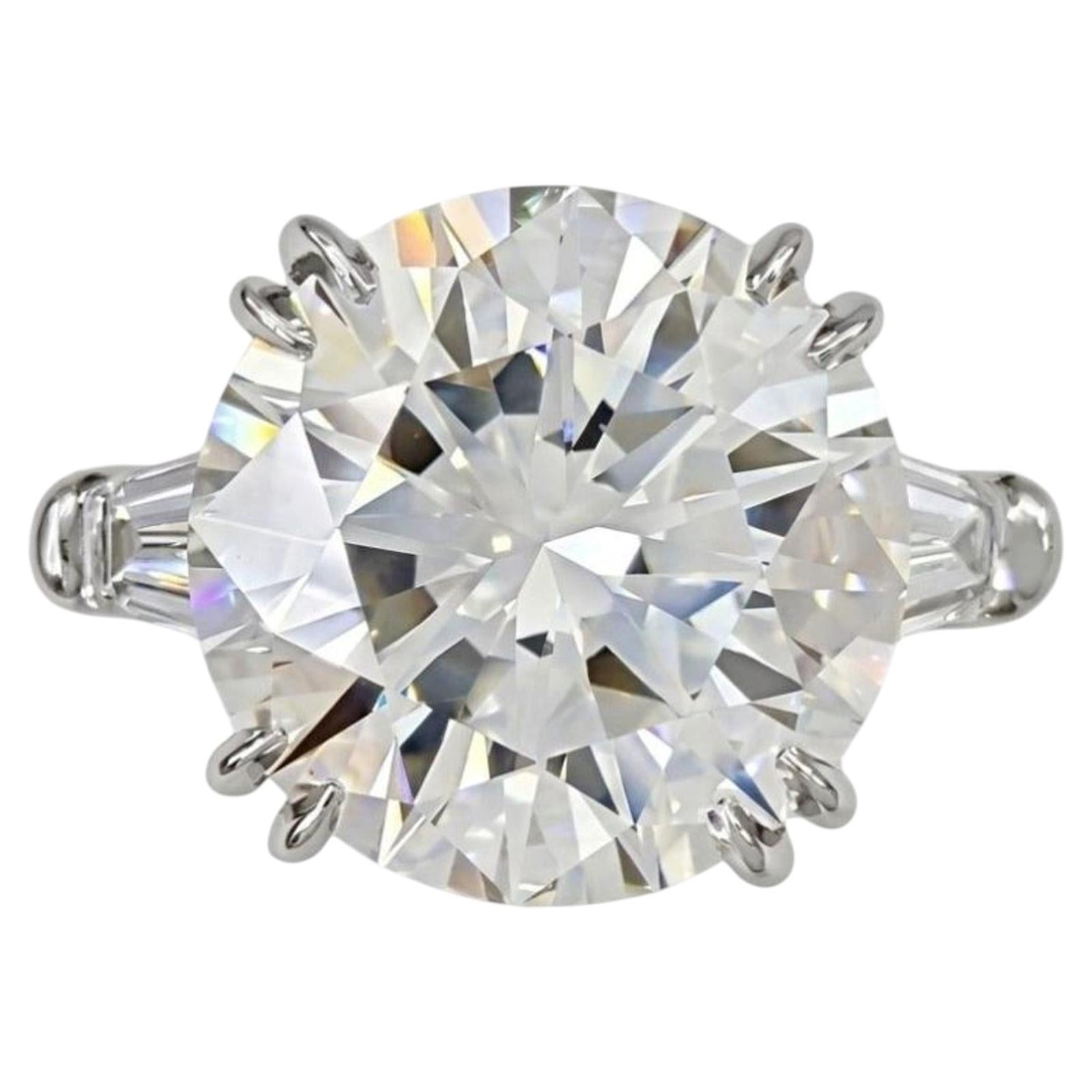 Harry Winston Anillo de Compromiso de Platino con Diamante Brillante Redondo de 4.50 Quilates