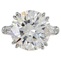 Harry Winston Bague de fiançailles en platine avec diamant rond brillant de 4.50 carats