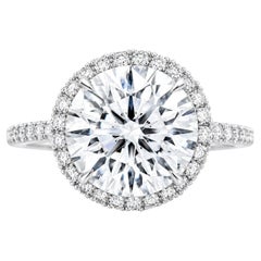 Harry Winston 4.61 Carat Total Weight "The One" Round Brilliant Cut Diamond Halo