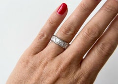 Harry Winston 5 Carat Trillion Cut Diamond Wedding Band in Platinum