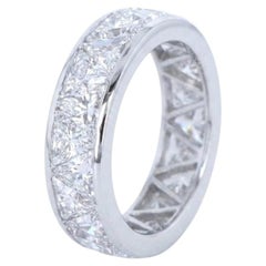 Harry Winston 5 Carat Trillion Cut Diamond Wedding Band in Platinum