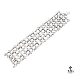 Bracciale con diamanti a motivo Latus a 5 file di Harry Winston - Set di due pezzi