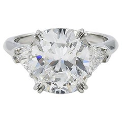 Harry Winston 5.02 Carat Cushion Cut Diamond Engagement Ring