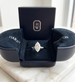 Harry Winston Bague de fiançailles en platine avec diamant marquise de 5,7 carats