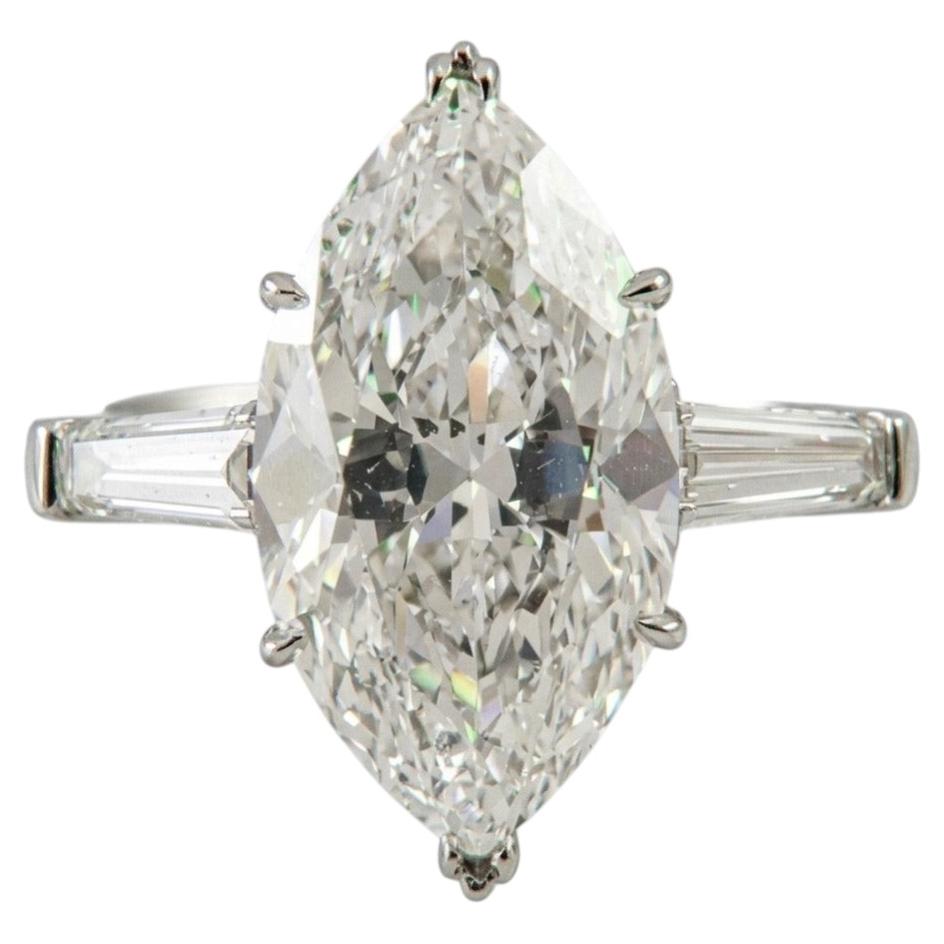 Harry Winston 5.7 Carat Marquise Diamond Engagement Ring in Platinum