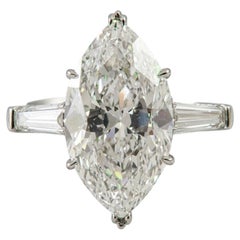 Harry Winston Anello di fidanzamento con diamante marquise da 5,7 carati in platino