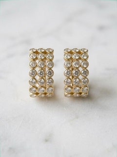 Harry Winston - Boucles d'oreilles en or jaune 18 carats avec diamants de 8,15 carats